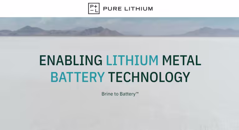 Pure Lithium Pursues $75M to $100M in Series B Capital Raise